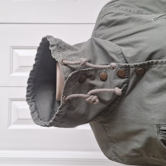 Sound And Matter Lightweight Olive Green Parka Jacket Size Small - Picture 6 of 13
